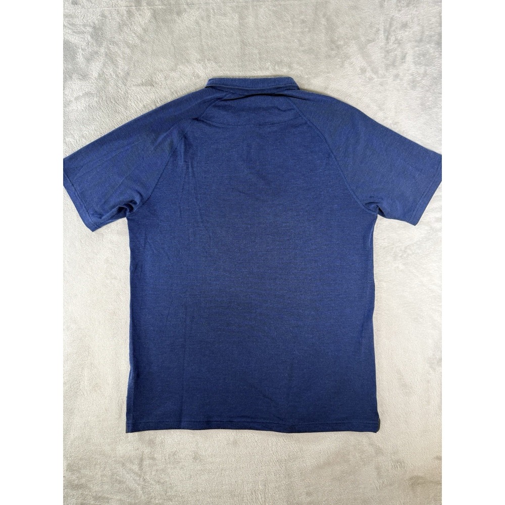 Rhone Shirt Mens Medium Blue Delta Pique Golf Performance Polo - Picture 9 of 10